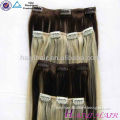 New arrival high quality clip in hair extensions double weft